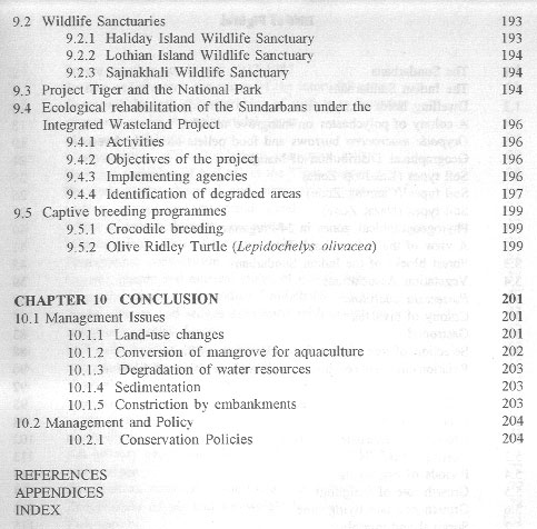 Mangroves of the Sundarbans - Volume I - inhaltsverzeichnis